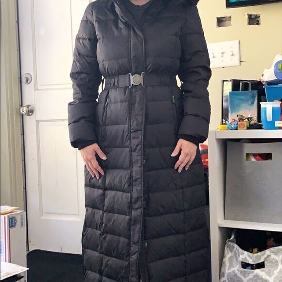 DKNY Quilted Puffer Parka Coat Jacket Down Feather - Picture 9 of 9